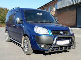 Кенгурятник WT003 (нерж.) 60 мм для Fiat Doblo I 2005-2010 рр