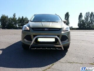 Кенгурятник WT004 (нерж.) для Ford Kuga/Escape 2013-2019 рр