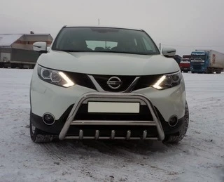 Кенгурятник WT003 (нерж) для Nissan Qashqai 2014-2021 рр