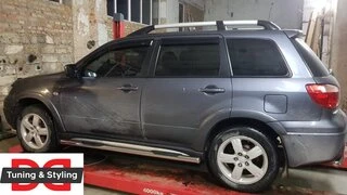 Бічні труби (2 шт., нерж) для Mitsubishi Outlander 2001-2006 рр