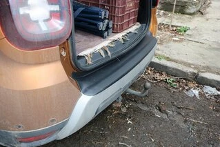 Накладка на задній бампер EuroCap (ABS) для Renault Duster 2018-2024 рр