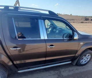 Окантовка вікон (4 смужки, нерж) Carmos - Турецька сталь для Volkswagen Amarok 2010-2022 рр