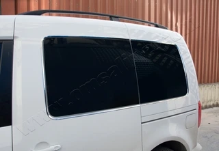 Обведення задніх стекол (12 шт, нерж) для Volkswagen Caddy 2010-2015 рр