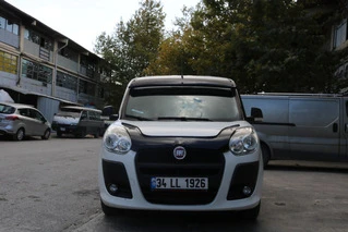 Козирьок на лобове скло (чорний глянець, 5мм) для Fiat Doblo II 2010-2022 рр