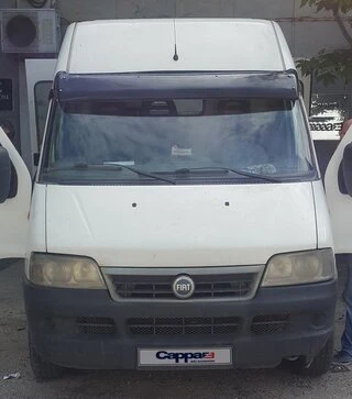 Козирьок на лобове скло (чорний глянець, 5мм) для Peugeot Boxer 1994-2006 рр