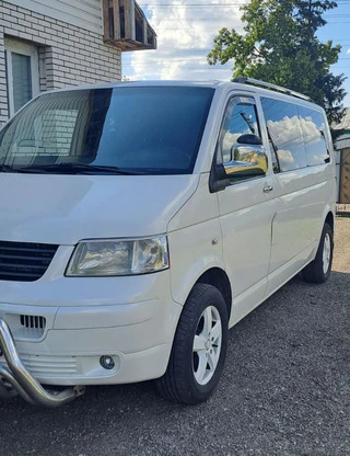 Накладки на дзеркала (2 шт) Carmos - Хромований пластик для Volkswagen T5 Transporter 2003-2010 рр