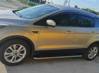 Бокові пороги Maydos V2 (2 шт., Алюміній -2025 нерж) З пофарбованим листям на дверях для Ford Kuga/Escape 2013-2019 рр