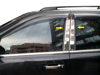 Молдинг дверних стійок (6 шт, нерж) для Fiat Fullback 2016- рр