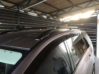 Перемички на звичайні рейлінги під ключ (2 шт) Сірий для Mitsubishi Grandis 2003-2011 рр