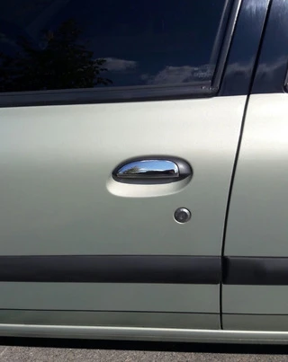 Накладки на ручки (нерж.) 4 шт, Carmos - Турецька сталь для Renault Symbol 1999-2008 рр
