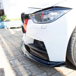 Накладка на передній бампер ЛИП для М-Performance (чорна) для BMW 3 серія F-30/31/34 2012-2019 рр