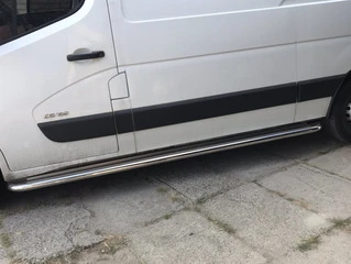 Бокові пороги Premium (2 шт., Нерж.) 60 мм, середня база для Renault Master 2011-2023 рр