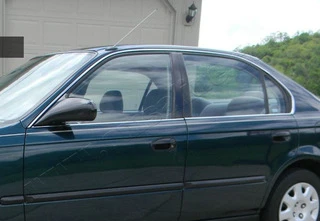 Зовнішня окантовка вікон (4 шт, нерж) для Honda Civic 1995-2001 рр