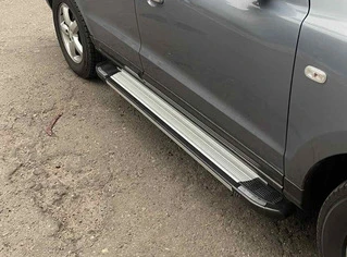 Бокові пороги Rainbow (2 шт., Алюміній) для Hyundai Santa Fe 1 2000-2006 рр
