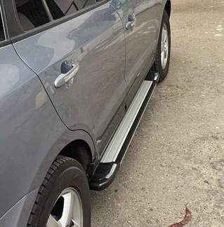 Бокові пороги Rainbow (2 шт., Алюміній) для Hyundai Santa Fe 1 2000-2006 рр