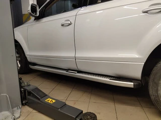 Бокові пороги Mevsim Grey (2 шт., Алюміній) для Ауди Q7 2005-2015 рр