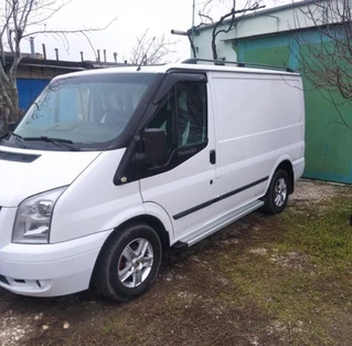Рейлінги чорні Металеві кінцевики для Ford Transit 2000-2014 рр
