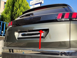 Планка над номером (нерж) для Peugeot 3008 2016-2023 рр