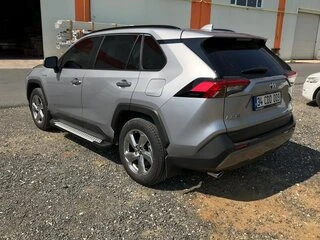 Бокові пороги Allmond Grey (2 шт., алюміній) для Toyota Rav 4 2019- рр