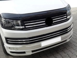 Накладки на решітку бампера 2015-2019 (6 шт, нерж) для Volkswagen T6
