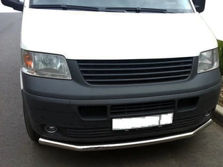 Нижня одинарна губа (нерж) 60мм для Volkswagen T5 Transporter 2003-2010 рр