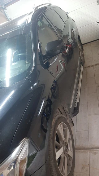 Бокові пороги Line (2 шт, алюміній) для Nissan Pathfinder R52 2012-2021 рр