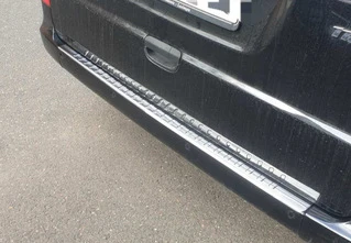 Накладка на задній бампер із загином (Carmos V2, нерж) для Mercedes Viano 2004-2014 рр