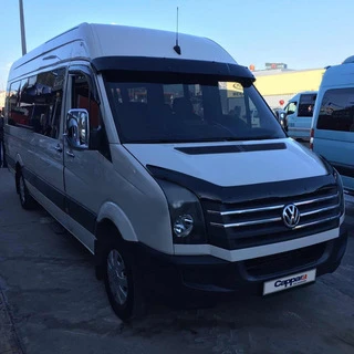 Козирок на лобове скло на рамі V2 (чорний глянець, 5мм) для Volkswagen Crafter 2006-2016 рр