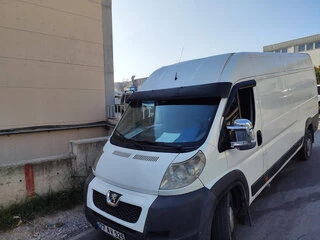 Козирьок на лобове скло (чорний глянець, 5мм) для Fiat Ducato 2006-2025 рр