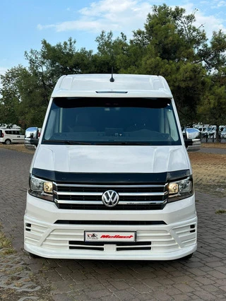 Накладка на передній бампер 510B (під фарбування) для Volkswagen Crafter 2016- рр