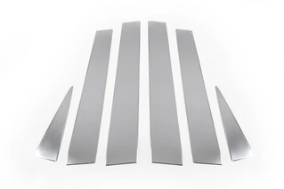 Хром на стійки дверей (6 шт, нерж) для Volkswagen Touareg 2002-2010 рр