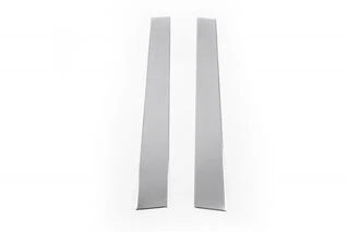 Молдинги на дверні стійки (2 шт., нерж) Carmos - Турецька сталь для Volkswagen Caddy 2004-2010 рр