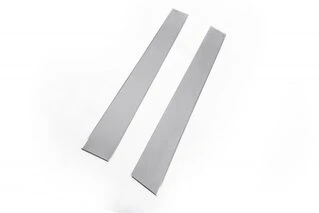 Молдинги на дверні стійки (2 шт., нерж) Carmos - Турецька сталь для Volkswagen Caddy 2004-2010 рр