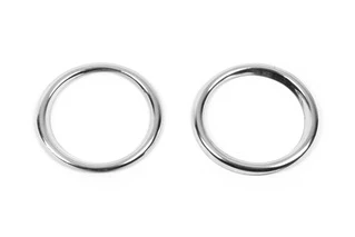 Накладки на противотуманки (2014-2018, 2 шт, нерж) OmsaLine - італійська нержавійка для Ford Courier рр