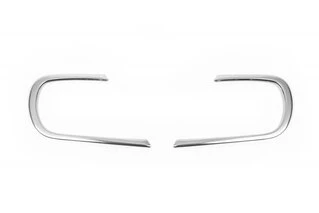 Накладки на противотуманки (2 шт., нерж) Carmos - Турецька сталь для Renault Duster 2018-2024 рр