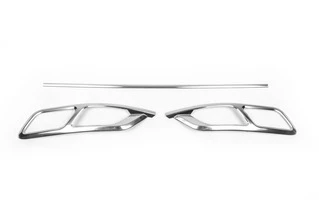 Накладки на глушник Carmos SD/SW (2019-2025, 3 шт, нерж) для Volkswagen Passat B8 рр