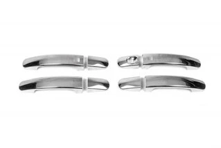 Накладки на ручки (4 шт., нерж.) Без чіпа, OmsaLine - Італійська нержавейка для Ford Focus III 2011-2017 рр