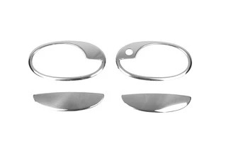 Накладки на ручки з обведенням (2 двер., нерж.) для Opel Combo 2002-2012 рр