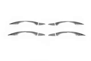 Накладки на верхівки ручок (4 шт, нерж) для Peugeot 508 2010-2018 рр