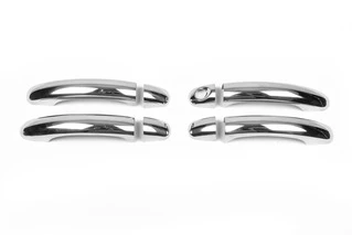 Накладки на ручки (4 шт, нерж) Без кнопок, Carmos - Турецька сталь для Volkswagen Touareg 2002-2010 рр