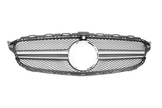 Передня решітка AMG Silver 2018-2025, без камери для Mercedes C-сlass W205 рр