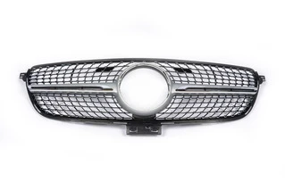 Тюнінг решітка радіатора (Diamond Silver) Без камери для Mercedes GLE coupe C292 2015-2019 рр