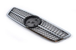 Передня решітка Diamond Silver для Mercedes C-class W203 2000-2007рр