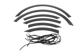 Накладки на арки (6 шт, чорні) для Ford Custom 2013-2022 рр