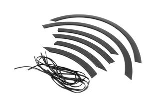 Накладки на арки (6 шт, чорні) для Ford Custom 2013-2022 рр