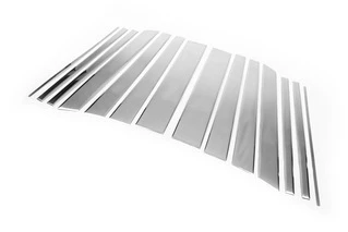 Молдинг дверних стійок (14 шт, нерж) для Range Rover III L322 2002-2012 рр