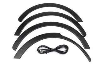 Накладки на арки (4 шт, чорні) 1 двері, ABS пластик для Peugeot Bipper