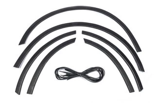 Накладки на арки (6 шт, чорні) Чорна нержавейка для Volkswagen T5 Transporter 2003-2010 рр