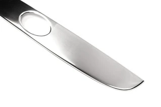 Накладка над номером (нерж.) OmsaLine - Італійська нержавійка для Hyundai Accent 2006-2010 рр