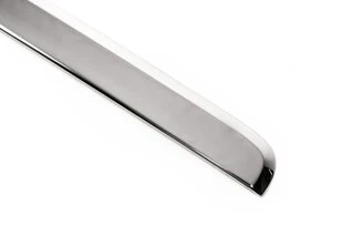 Накладка над номером (1 дверн, нерж) Пряма без напису, Carmos - Турецька сталь для Volkswagen Caddy 2010-2015 рр